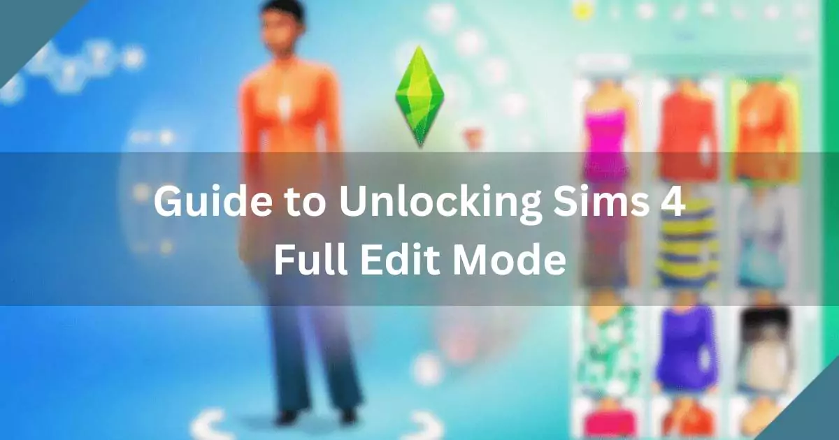 how to turn on full edit mode sims 4 ps4