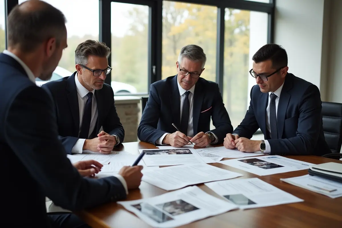 top car accident lawyers reviewing case documents