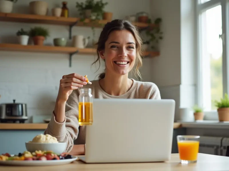 person taking b vitamins to support daily cognitive performance and focus