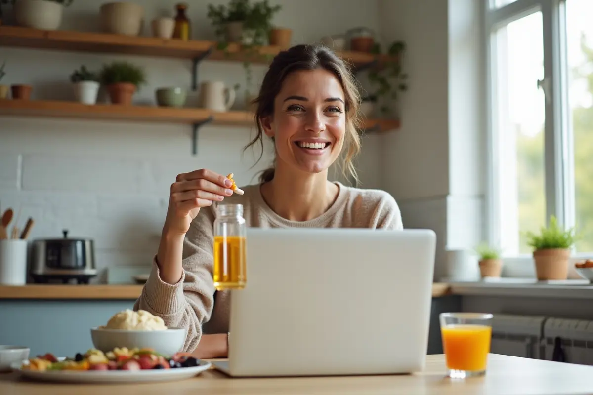 person taking b vitamins to support daily cognitive performance and focus