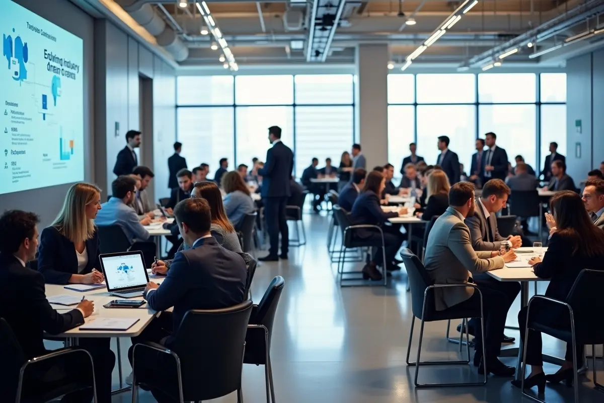 professionals sharing knowledge and networking at evolving industry events