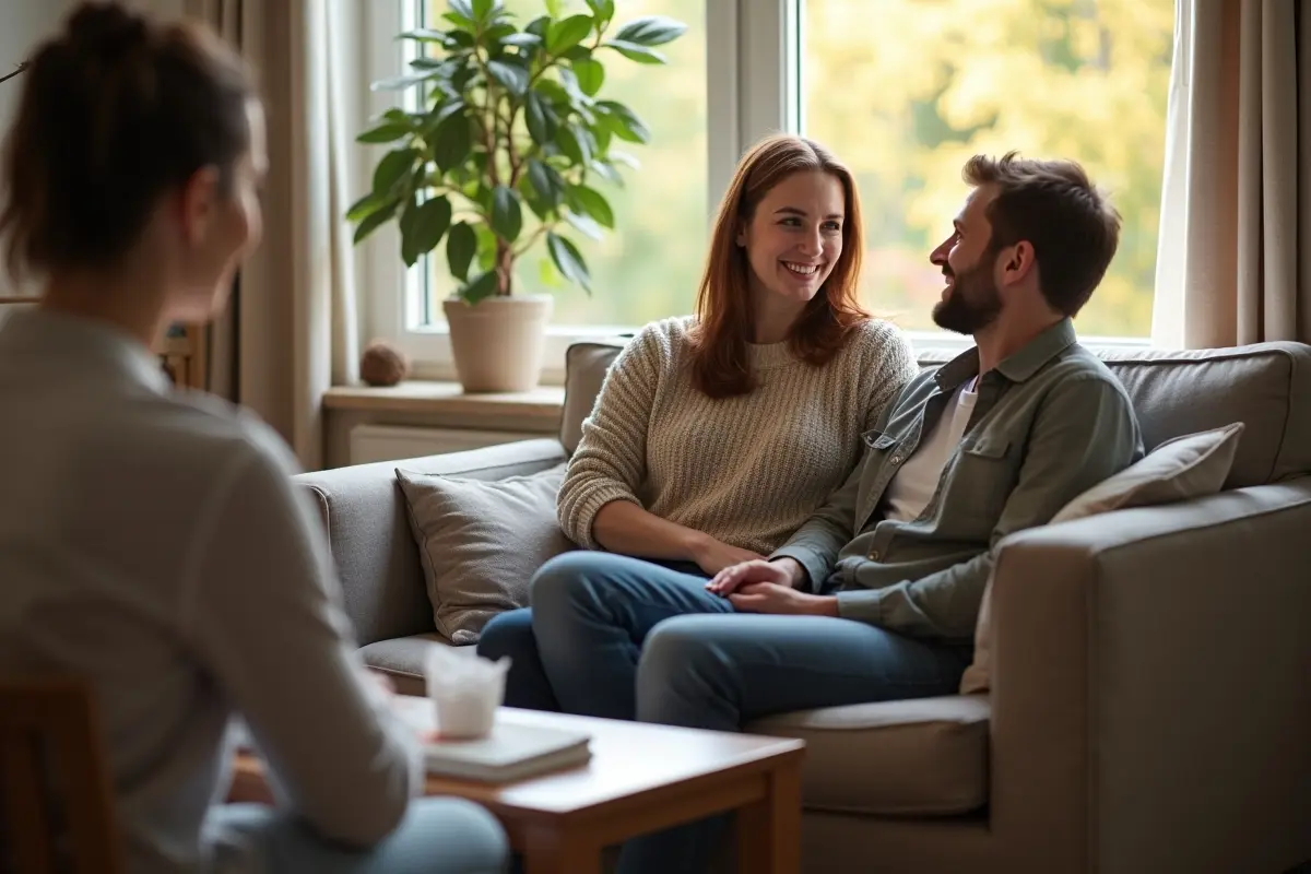 couple using therapy to heal grow and strengthen relationship together